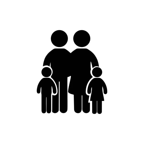 Иконка Семейства Белом Фоне Символ Веб Сайта Компьютер Мобильный Вектор — стоковый вектор