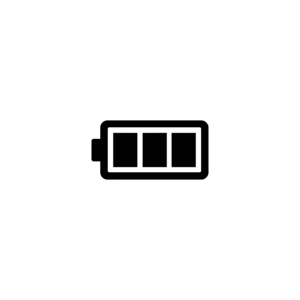Icona Completa Della Batteria Logo Isolato Segno Simbolo Vettoriale Illustrazione — Vettoriale Stock