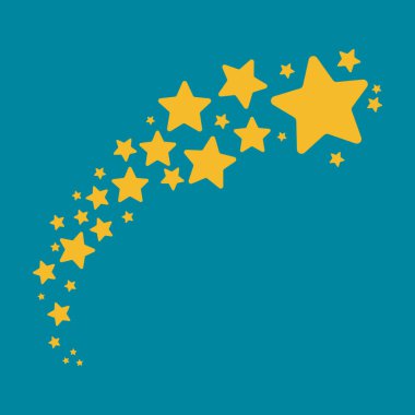 Mavi arkaplan simge vektöründe izole edilmiş yıldızlar. Web sitesi Bilgisayar ve mobil vektörü sembolü