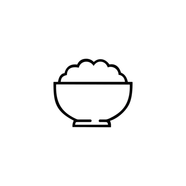 Bowl White Rice Icon — Stock Vector