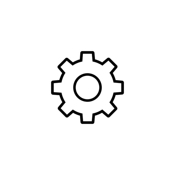 Ícone Contorno Cogwheel Elementos Gráficos Para Seu Design —  Vetores de Stock