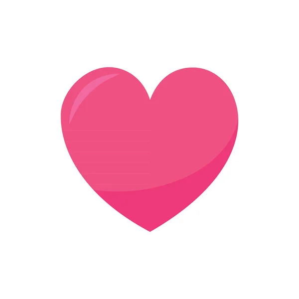Heart Pink Icon Vector Symbol Web Flat Design — Stock Vector