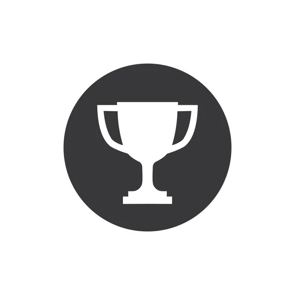 Trophy Cup Icon Vector Symbol Web Flat Design — Stock Vector