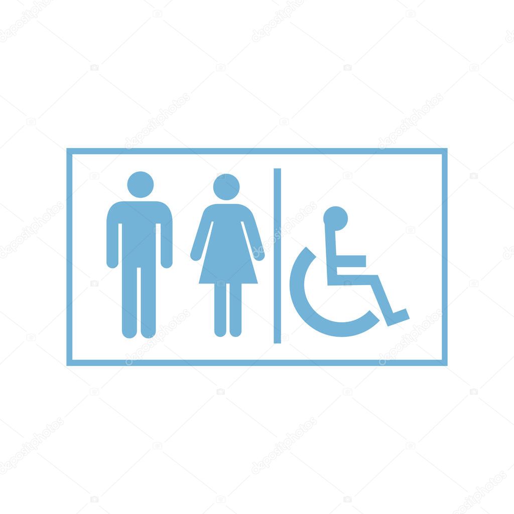 Restroom Icon vector. symbol for web site Computer and mobile vector