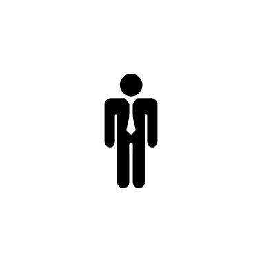 İş adamı simgesi veya logo izole edilmiş işaret sembolü illüstrasyonu - yüksek kaliteli siyah biçim vektör simgeleri 