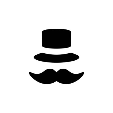 Bıyık ve silindir şapka logosu.