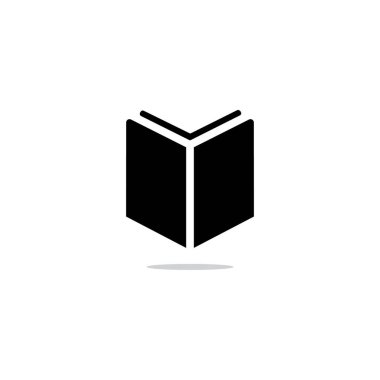 Kitap sembolü simgesi düz tasarımı aç