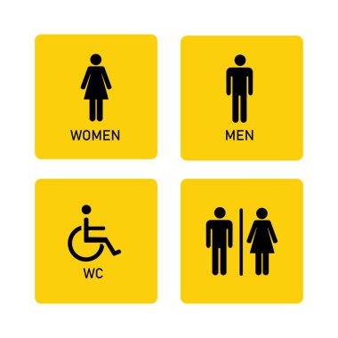 WC tuvalet vektörü simgesi