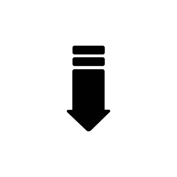 Download Naar Beneden Pijl Pictogram Logo — Stockvector