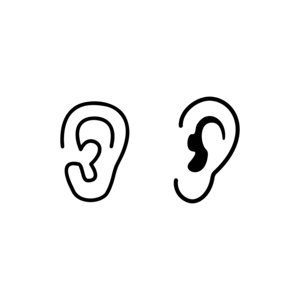 2つの耳の側面図 — ストックベクタ