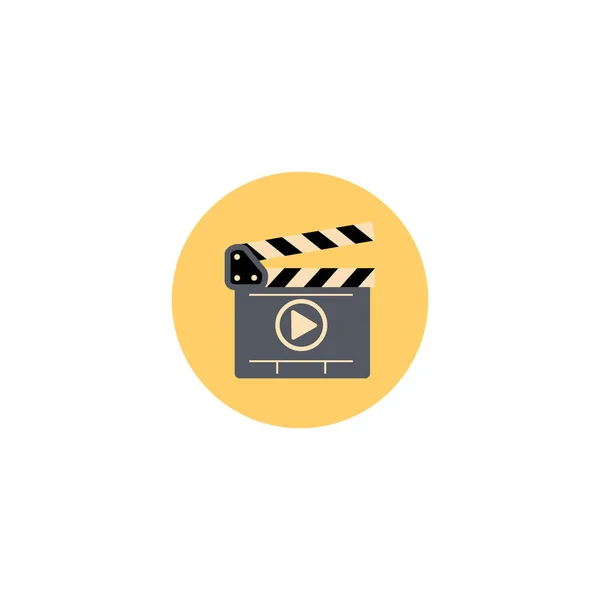 Película Clapperboard Vector Icono Símbolo Para Sitio Web Computadora Vector — Archivo Imágenes Vectoriales