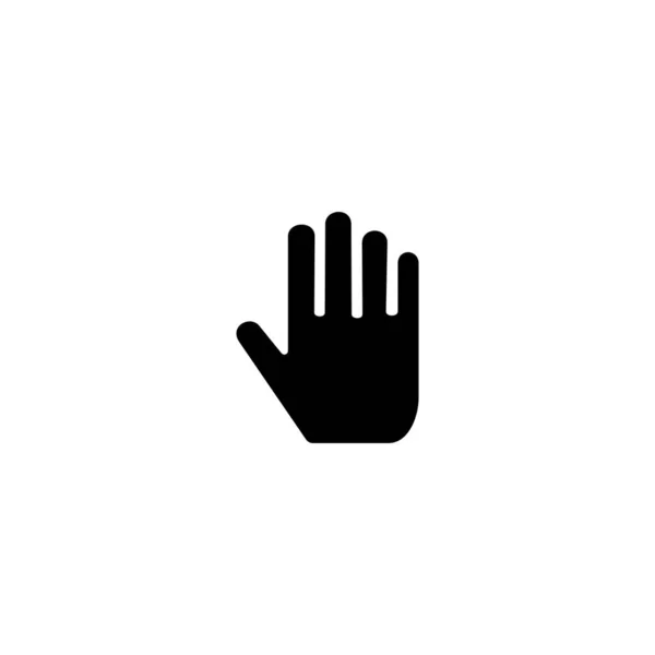 Palm Van Hand Icoon Vector Symbool Voor Web Flat Design — Stockvector
