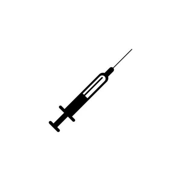 Vaccinationsspruta Ikonvektor Symbol För Webbplats Dator Och Mobil Vektor — Stock vektor