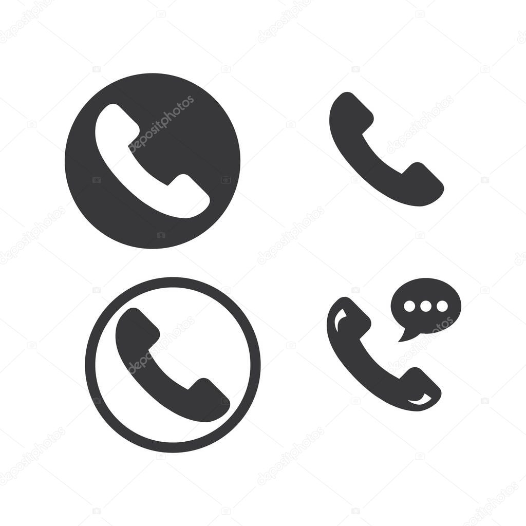 Auricular phone icon logo