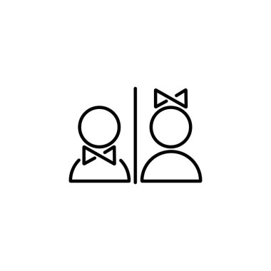 Kadın ve erkek tuvalet taslağı