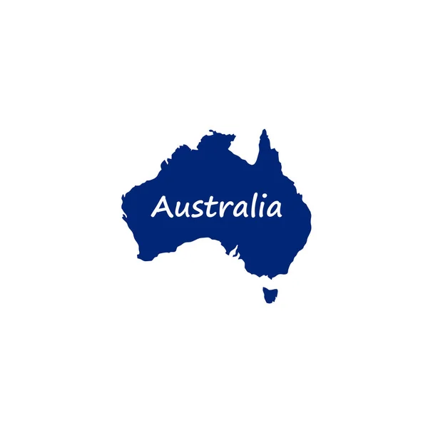 Карта Австралии Голубым Фоном — стоковый вектор