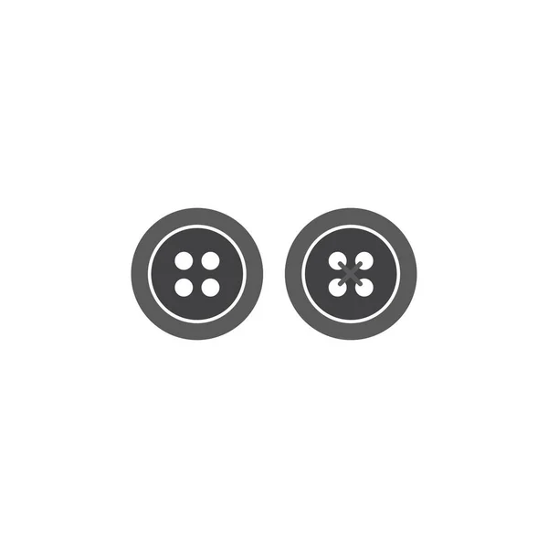 Kumaş Düğmesi Simgesi Logosu — Stok Vektör