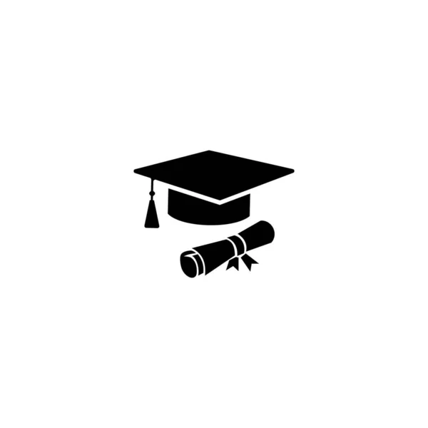 Diploma Ícone Cap Pós Graduação — Vetor de Stock