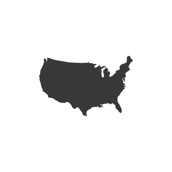 地図のイラストアメリカのアイコン — ストックベクタ