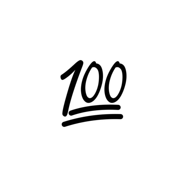 One Hundred Simple Icon — Stock Vector