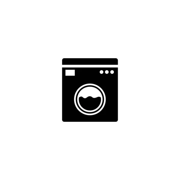 Waschmaschine Symbol Vektor Symbol Flaches Design — Stockvektor