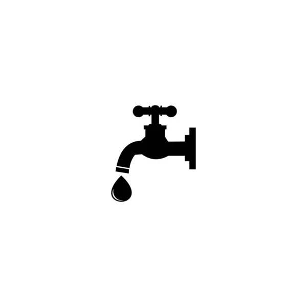 Water Faucet Isolated White Background — Stock Vector