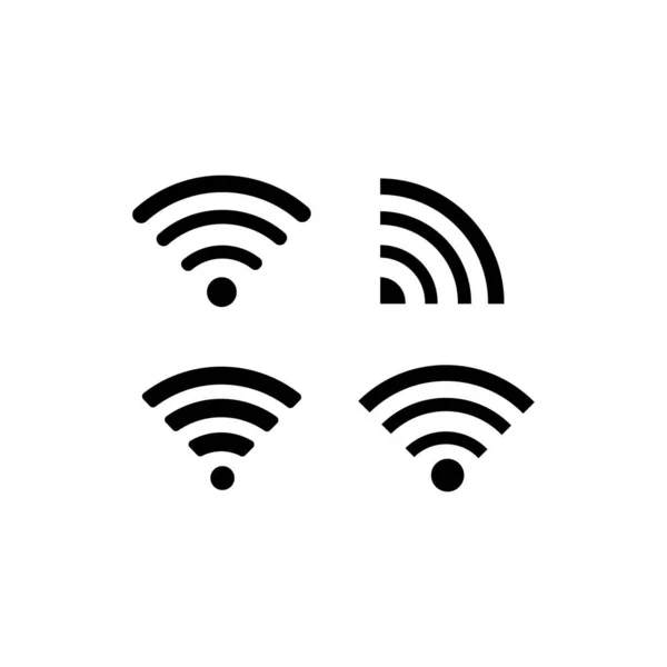 Signal Wifi Sur Fond Blanc — Image vectorielle