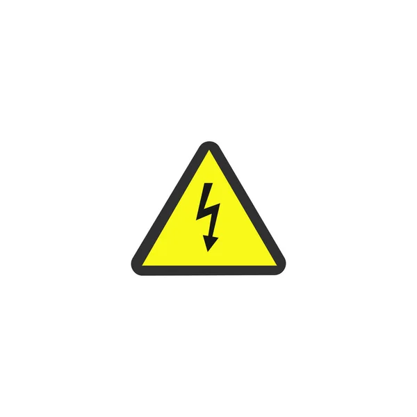 Logo Icona Avvertimento Elettrico — Vettoriale Stock