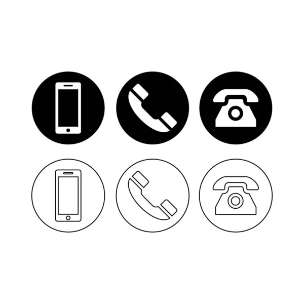 Verzameling Van Telefoonpictogram — Stockvector