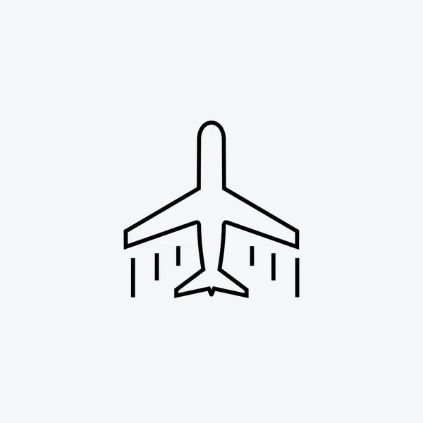 Linha Logotipo Ícone Avião —  Vetores de Stock