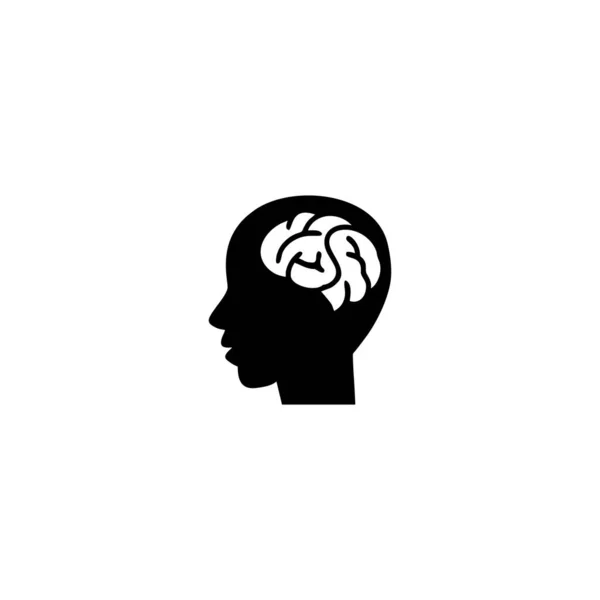 Männliche Gehirn Ikone — Stockvektor