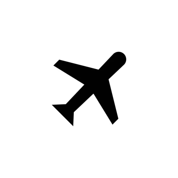 Avión Simple Vector Icono Símbolo Para Diseño Plano Web — Archivo Imágenes Vectoriales