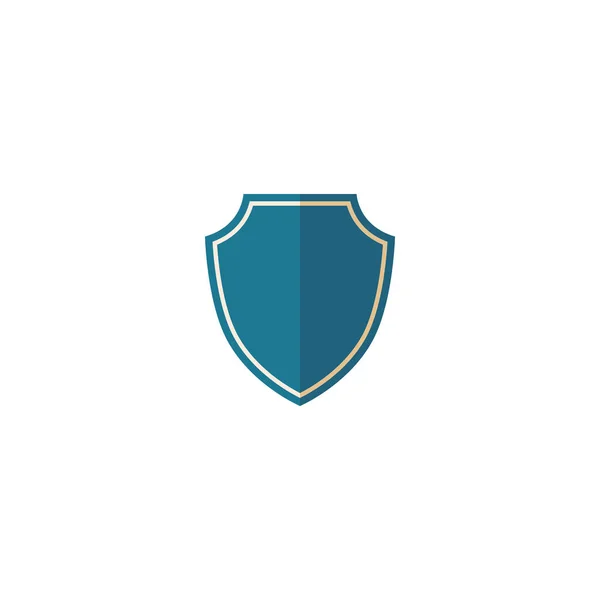 Vector Ícone Escudo Azul Símbolo Para Web Design Plano —  Vetores de Stock