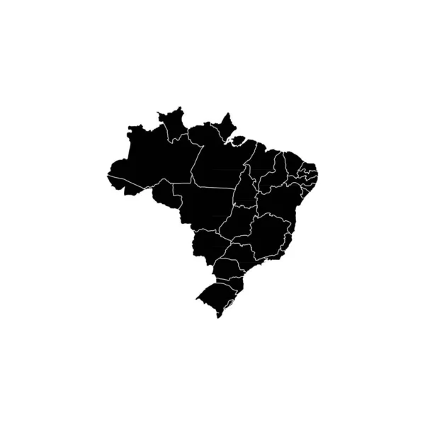 Brazil Map Icon Logo — Stock Vector