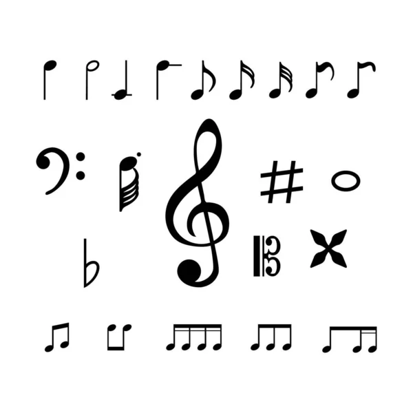 Икона Нотной Музыки — стоковый вектор