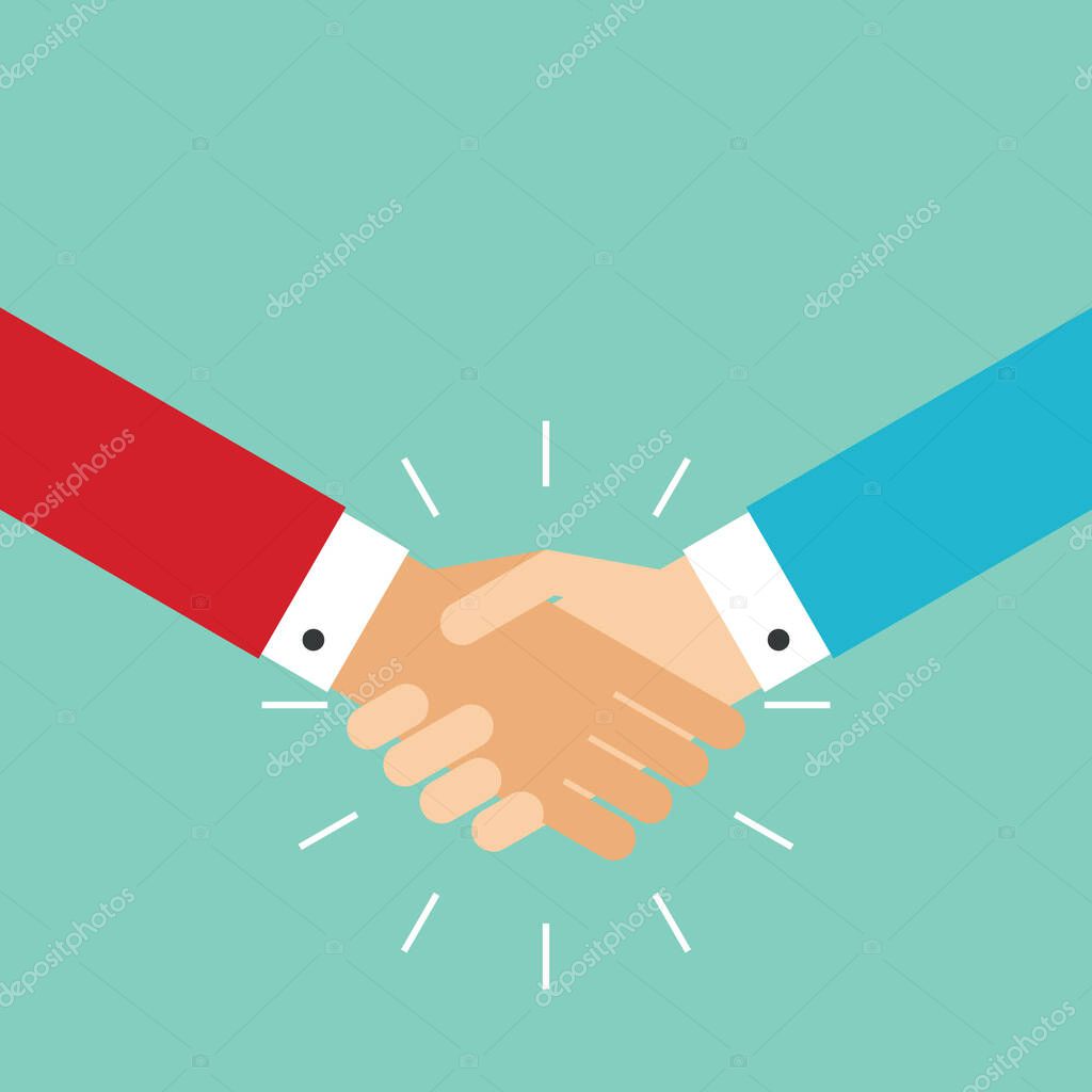 Business handshake icon. Graphic elements for your design