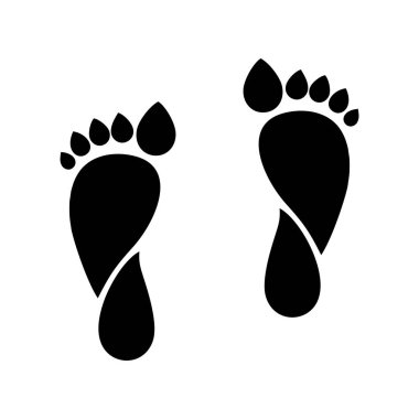 İnsan ayak izi ikon vektörü. Web düz tasarımı için sembol