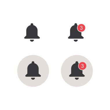 bildirim çanları düz biçim simgesi