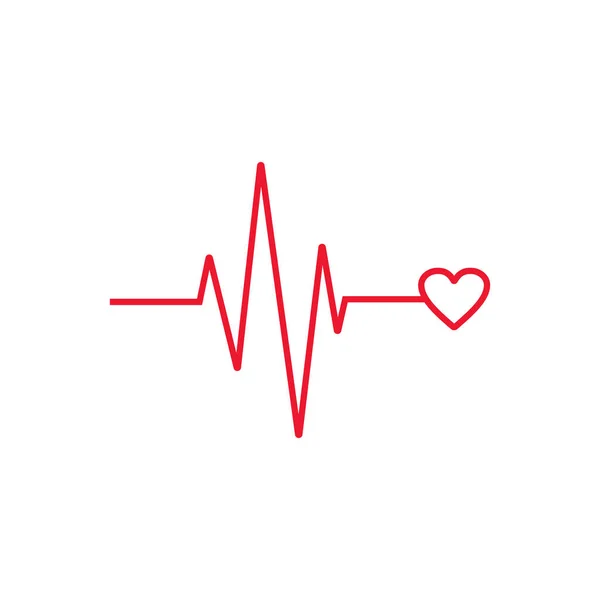 Latido Del Corazón Icono Simple Logotipo — Vector de stock