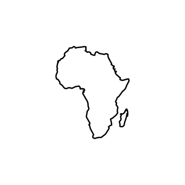 Mappa Dell Africa Icona Logo — Vettoriale Stock