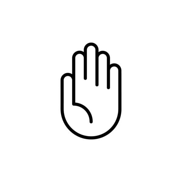Stop Hand Pictogram Logo — Stockvector