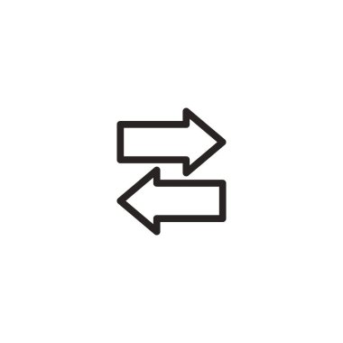 çift oklar ana hat simgesi