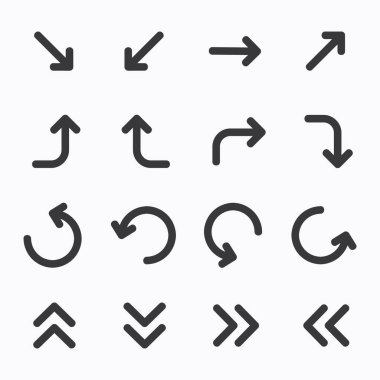 Düz ok vektör logosu koleksiyonu