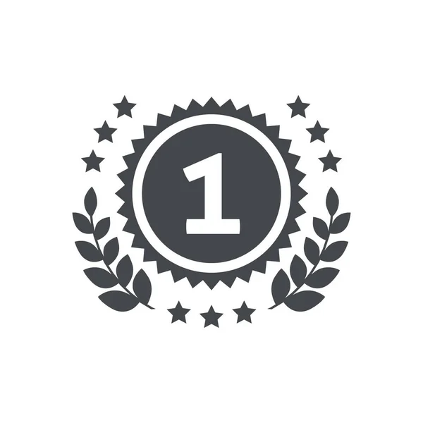 Eerste Winnaar Pictogram Logo — Stockvector