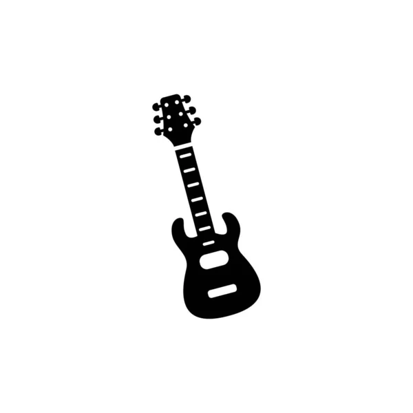 Icône Guitare Isolée Sur Blanc — Image vectorielle