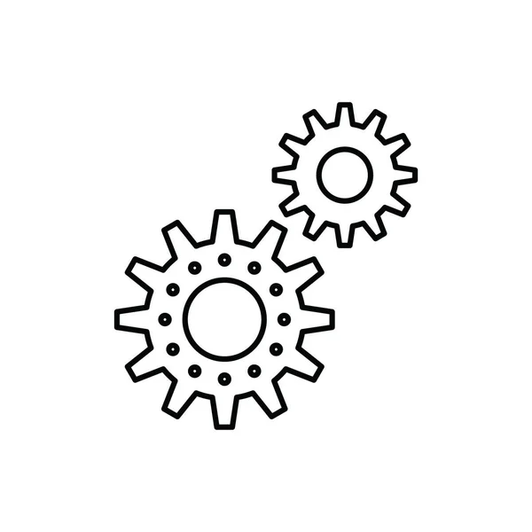 Esquema Del Engranaje Icono Logo — Archivo Imágenes Vectoriales