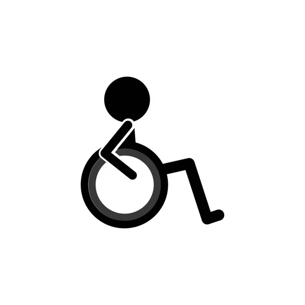 Handicap Geïsoleerd Witte Achtergrond — Stockvector