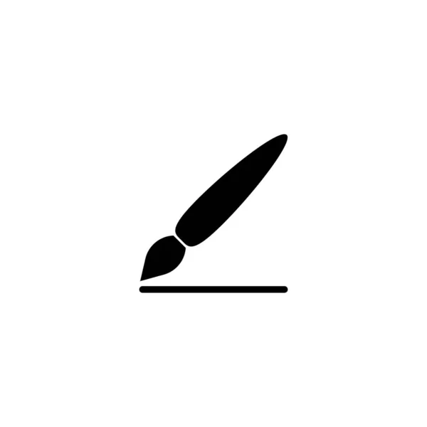 Logo Ikony Pędzla Izolowane Białym Tle — Wektor stockowy