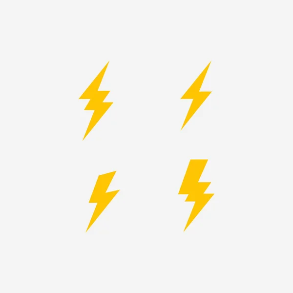Verzameling Bliksemschicht Flash Symbool — Stockvector