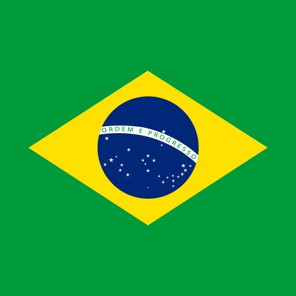 Vlag Van Brazilië Symbool — Stockvector